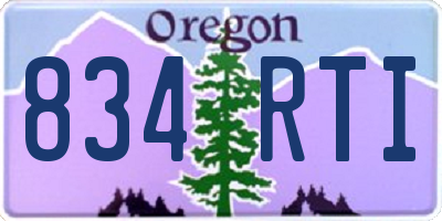 OR license plate 834RTI