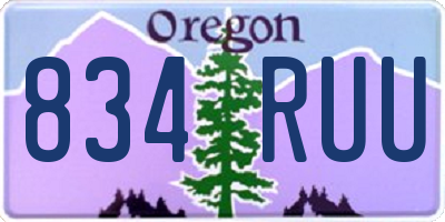 OR license plate 834RUU