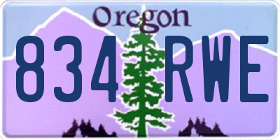 OR license plate 834RWE