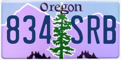 OR license plate 834SRB