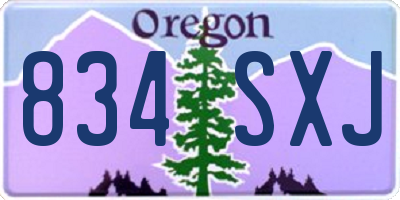 OR license plate 834SXJ