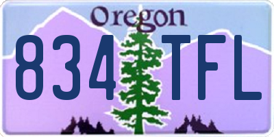 OR license plate 834TFL