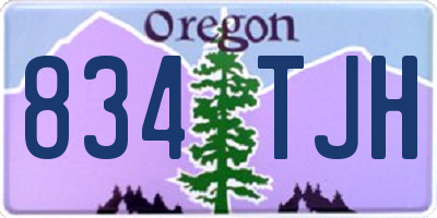OR license plate 834TJH