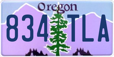 OR license plate 834TLA