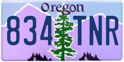 OR license plate 834TNR