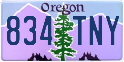 OR license plate 834TNY