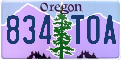 OR license plate 834TOA