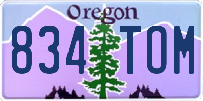 OR license plate 834TOM