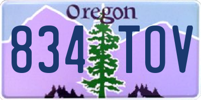 OR license plate 834TOV