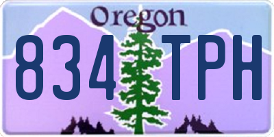 OR license plate 834TPH