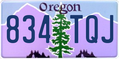 OR license plate 834TQJ