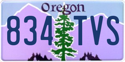 OR license plate 834TVS
