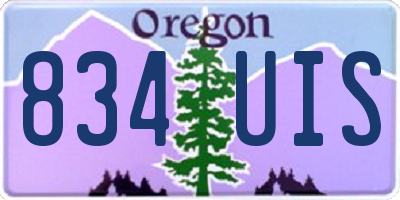 OR license plate 834UIS