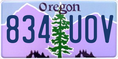 OR license plate 834UOV