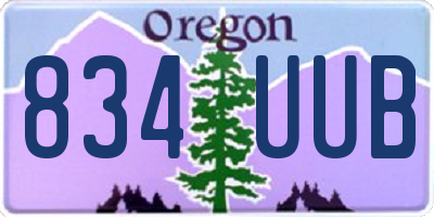 OR license plate 834UUB