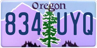 OR license plate 834UYQ