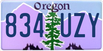 OR license plate 834UZY