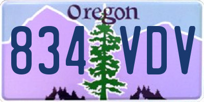 OR license plate 834VDV