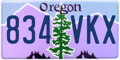 OR license plate 834VKX