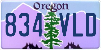 OR license plate 834VLD