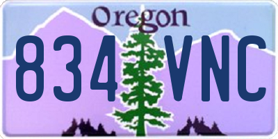 OR license plate 834VNC