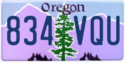 OR license plate 834VQU