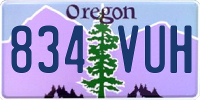 OR license plate 834VUH