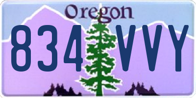 OR license plate 834VVY