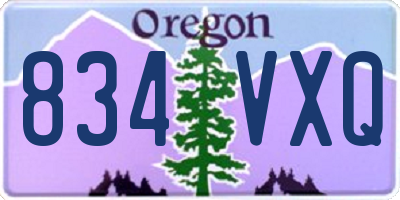 OR license plate 834VXQ