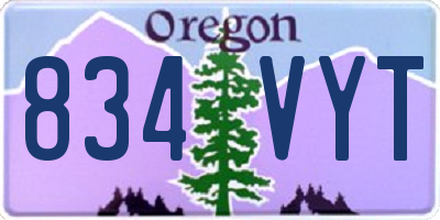 OR license plate 834VYT