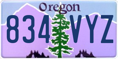 OR license plate 834VYZ