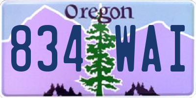 OR license plate 834WAI