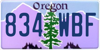 OR license plate 834WBF