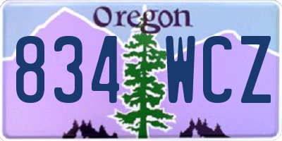 OR license plate 834WCZ