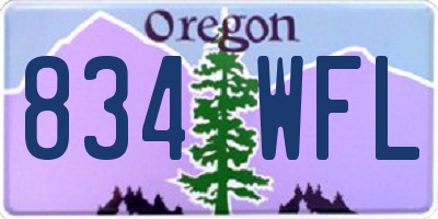 OR license plate 834WFL