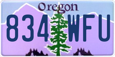 OR license plate 834WFU