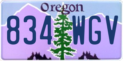 OR license plate 834WGV