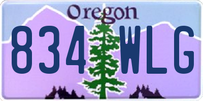 OR license plate 834WLG