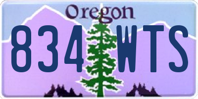 OR license plate 834WTS