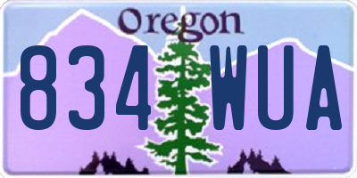 OR license plate 834WUA