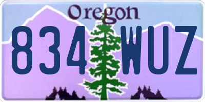 OR license plate 834WUZ