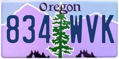 OR license plate 834WVK