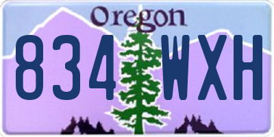 OR license plate 834WXH