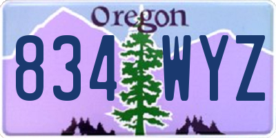 OR license plate 834WYZ
