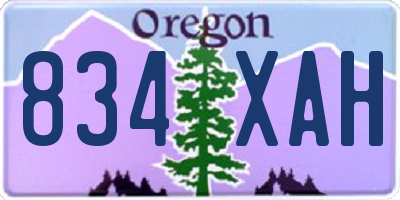 OR license plate 834XAH