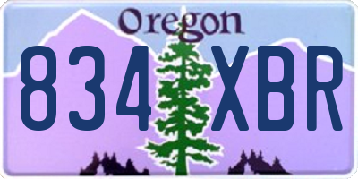 OR license plate 834XBR
