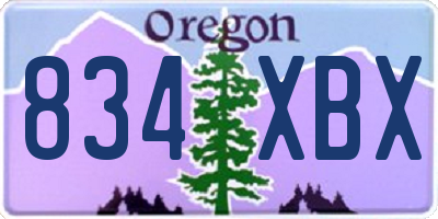 OR license plate 834XBX