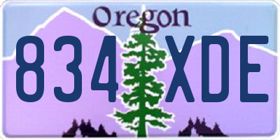 OR license plate 834XDE