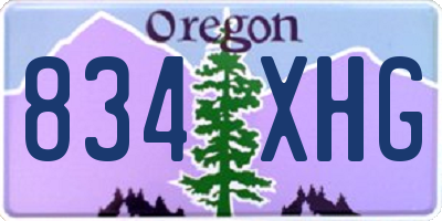 OR license plate 834XHG