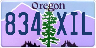 OR license plate 834XIL